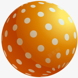 橙色白点小球插画矢量图素材