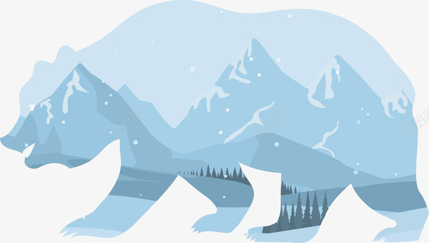 北极熊和冰山png免抠素材_88icon https://88icon.com 冰山 北极熊 北极熊png 北极熊矢量图 模型 熊