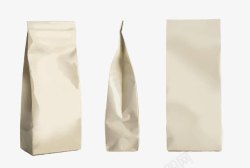 手绘米色封口包装纸袋素材