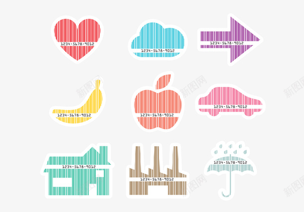 手绘九宫图png免抠素材_88icon https://88icon.com 九宫图 九宫格 九张彩图 彩色九宫图 手绘 数字九
