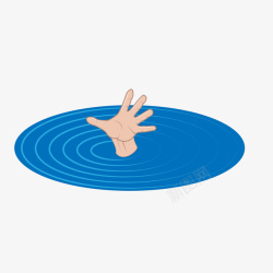 海边溺水溺水的人物的手臂矢量图高清图片
