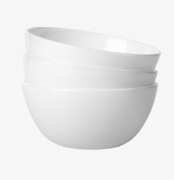 白色层叠着的餐具碗陶瓷制品实物素材