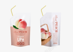 水蜜桃果汁包装袋素材