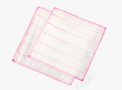 实物粉色棉纱洗碗布素材