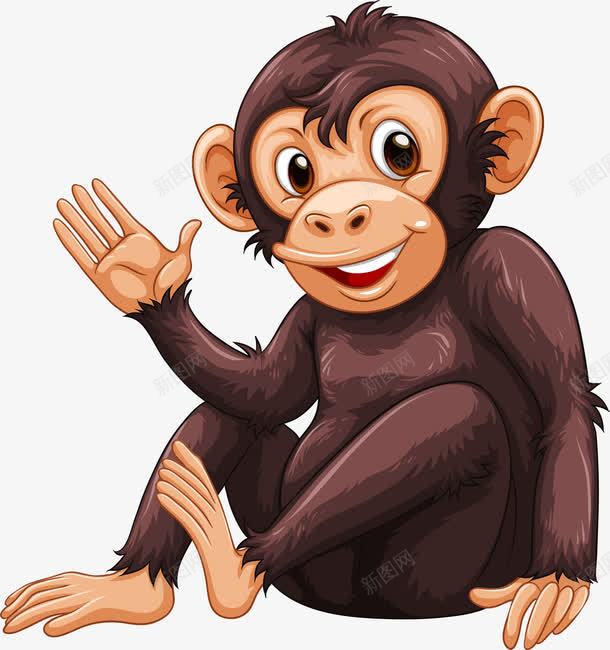 打招呼的猴子png免抠素材_88icon https://88icon.com monkey 动物 动物园 卡通 卡通礼貌 小动物 猴子