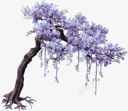 通知单淡紫色简约树木装饰图案高清图片