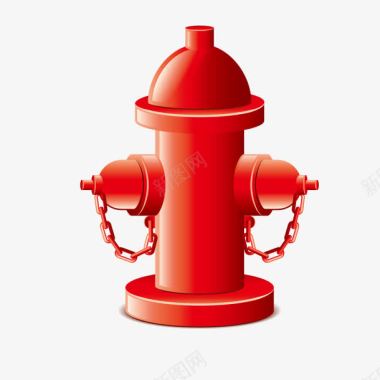 红色消防栓消防图标图标