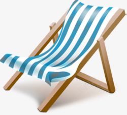 夏日沙滩躺椅素材