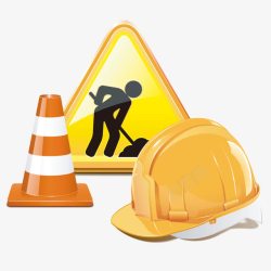 安全帽标牌道路施工警示图标高清图片