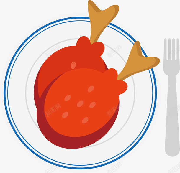 卡通美食烤鸡腿矢量图ai免抠素材_88icon https://88icon.com 主食 佳肴 卡通烤鸡腿 吃货 大餐 家乡 小吃 炖鸡 特色 盘子 美味 美食 零食 餐饮 矢量图