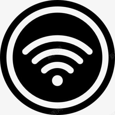 互联网WiFi按钮图标图标