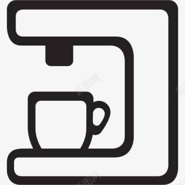 咖啡杯喝热制造商马克杯茶设施图标图标