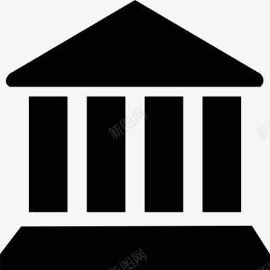 希腊银行象征图标图标