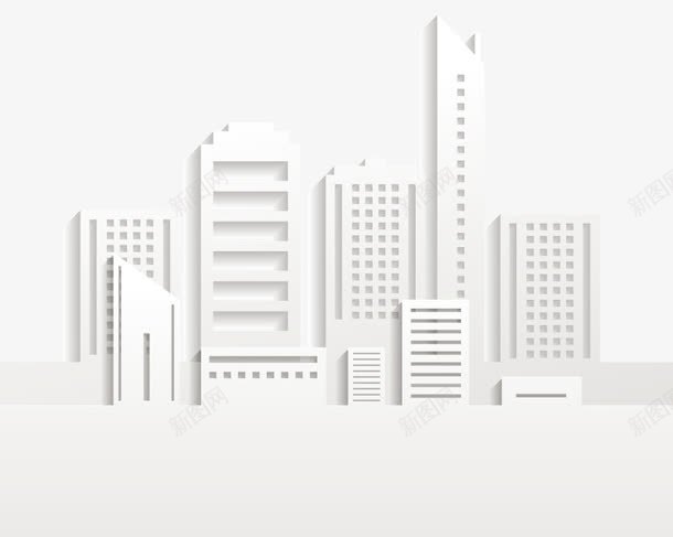 创意白色建筑群png免抠素材_88icon https://88icon.com 大厦楼房建筑城市