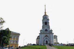 俄罗斯特色俄罗斯圣母升天大教堂景观高清图片