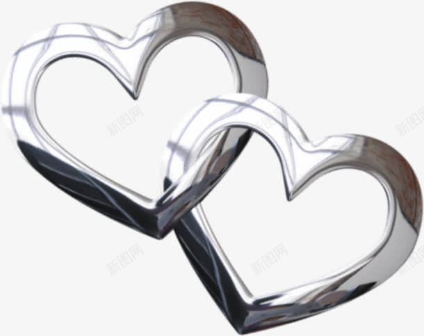 金属心形连环png免抠素材_88icon https://88icon.com png 心形 连环 金属