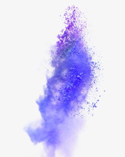 创意合成紫色的粉尘喷溅素材