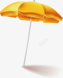 卡通黄色太阳伞简图素材