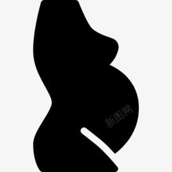 女性生殖器孕妇图标高清图片