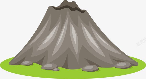 喷火山png免抠素材_88icon https://88icon.com 喷火山 山峰 山峰矢量 火山手绘 灰色山峰 矢量喷火山 矢量山峰 石头