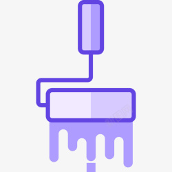 紫色刷子紫色手绘大刷子元素矢量图高清图片