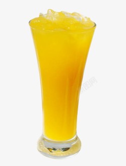一杯黄色的自制芒果汁素材