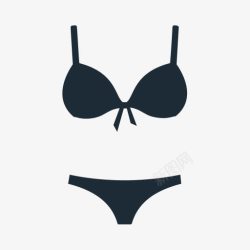 bra饰品海滩比基尼胸罩胸罩服装织物图标高清图片
