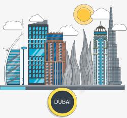 迪拜城市建设素材