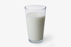 玻璃杯里的一杯牛奶素材