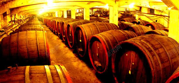 葡萄酒厂酒窖背景