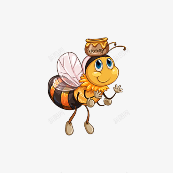 头上顶着蜂蜜的小蜜蜂png免抠素材_88icon https://88icon.com 免抠图 卡通蜜蜂 效果图 蜂蜜罐 蜜蜂 装饰图 装饰画 黄色