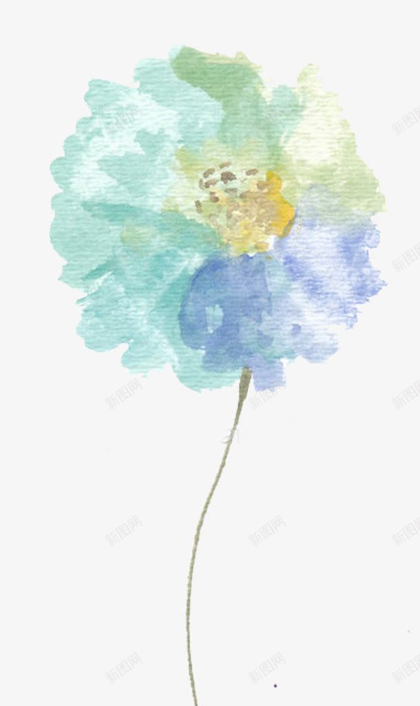 清新淡雅蓝紫色小花png免抠素材_88icon https://88icon.com 水墨 淡雅 清新 绘画 蓝紫色 装饰 鲜花