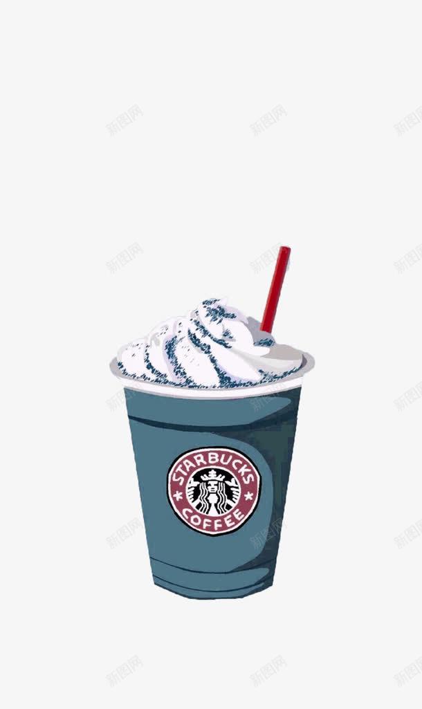 手绘星巴克png免抠素材_88icon https://88icon.com 卡通饮料 咖啡 星巴克 饮料