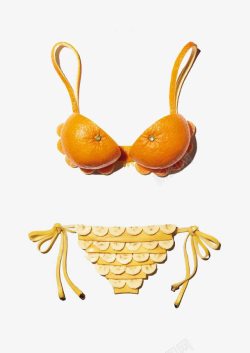 橘子胸罩内衣香蕉内裤国外创意素素材