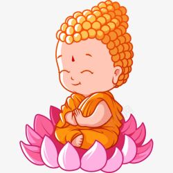 如来佛祖小和尚素材