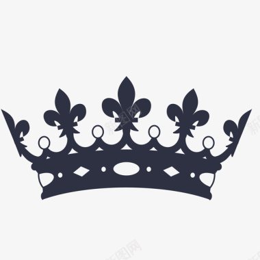 黑色皇冠头饰图标图标