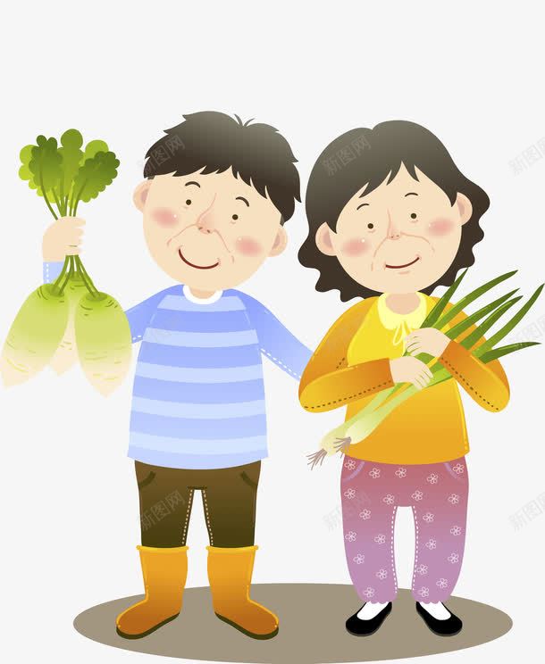 中年夫妻png免抠素材_88icon https://88icon.com 一捆 卡通 大葱 夫妻 女人 男人 白萝卜 蔬菜 高兴地