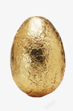 金色禽蛋包装纸内的食用彩蛋实物素材