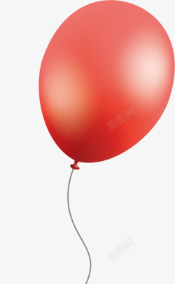红色折纸圆圆圆的气球高清图片