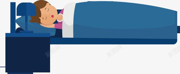 蓝色被子儿童卡通卧室睡觉插画png免抠素材_88icon https://88icon.com 人物设计 儿童 卡通 卡通睡觉插图 双层床 台灯 床头框 手绘 眼瞅 蓝色被子