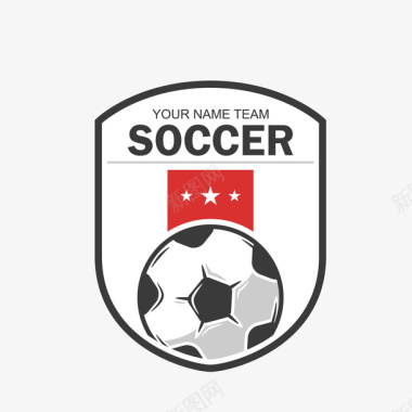 运动员足球足球队徽徽章图标图标