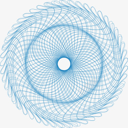 蓝色螺旋纹理线条图矢量图素材