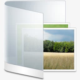 照片可替换文件夹白色图标图标