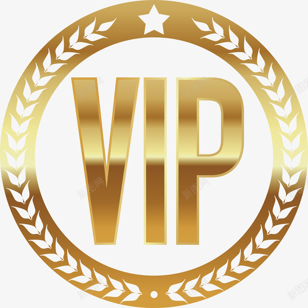 圆形vippng免抠素材_88icon https://88icon.com png素材 vip 圆形 金色