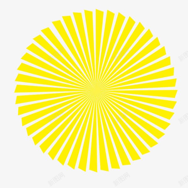 扩散光线png免抠素材_88icon https://88icon.com 光束 圆形 太阳光束 简约 黄色