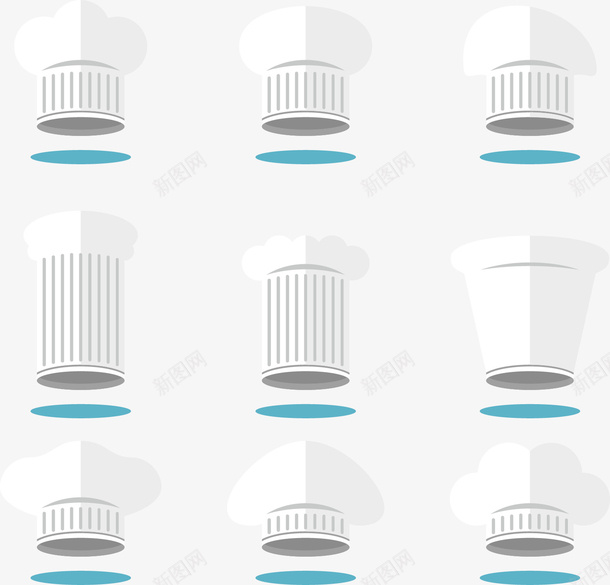 多样的白色厨师帽矢量图ai免抠素材_88icon https://88icon.com 卡通 厨师帽 商务 扁平风 手绘 白色 设计 矢量图