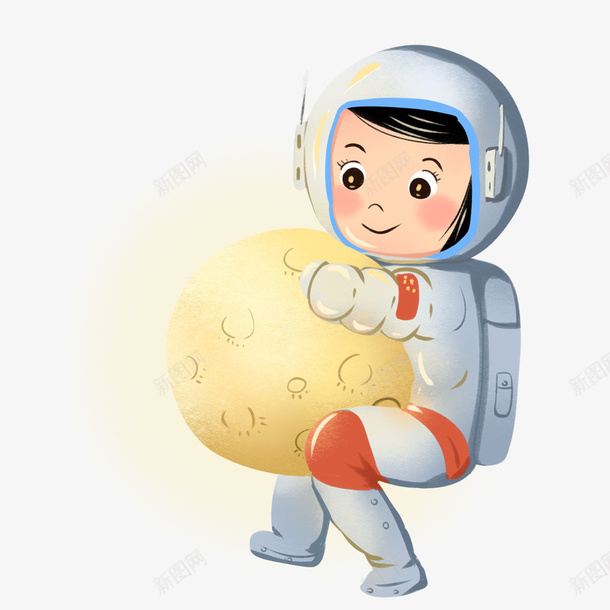 手绘卡通中国宇航员png免抠素材_88icon https://88icon.com ppt设计 中国宇航员 动漫 动画 卡通 可爱太空人 太空人 手绘