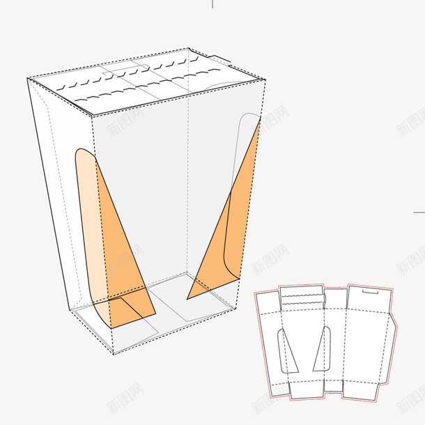立体棱柱包装结构模型png免抠素材_88icon https://88icon.com 包装 包装结构图 折叠 棱柱 模型 盒子 立体 结构 解析