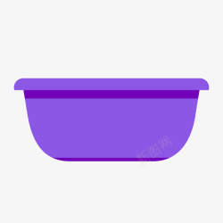 紫色圆弧水盆元素素材