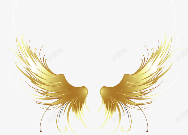 展开的金色翅膀手绘图png免抠素材_88icon https://88icon.com 展开的 手绘图 简图 羽毛 金色翅膀 飞翔